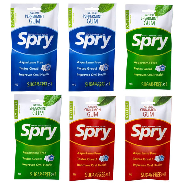 55ct Spry Gum - Peppermint, Spearmint, Cinnamon