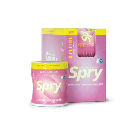 55ct Spry Gum - Bubblegum (Pack of 6)