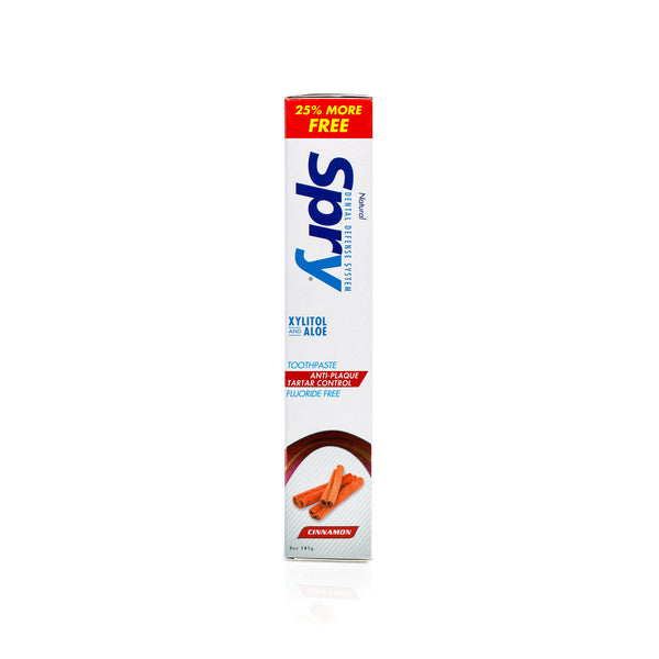 Spry Toothpaste - Cinnamon (No Fluoride - 6 pack)