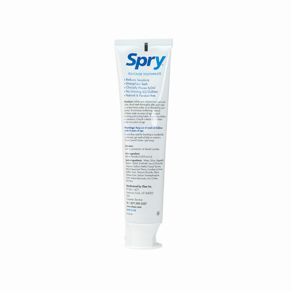 Spry Toothpaste - Spearmint (With Fluoride - 6 pack)