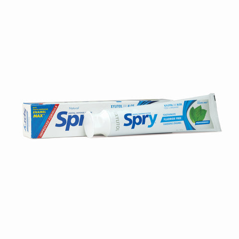 Spry Toothpaste - Peppermint (No Fluoride - 6 pack)