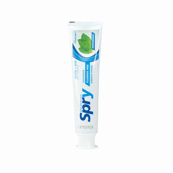 Spry Toothpaste - Peppermint (No Fluoride - 6 pack)